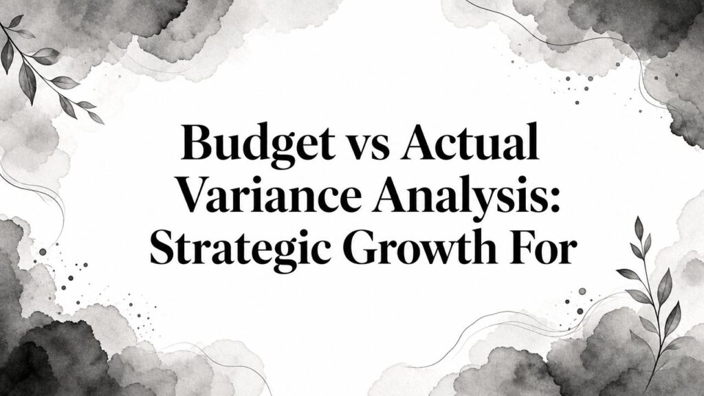 Budget Vs Actual Variance Analysis Business Presentation
