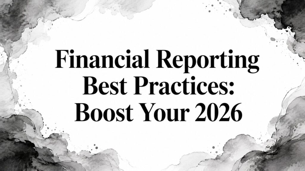 Financial Reporting Best Practices Financial Reporting