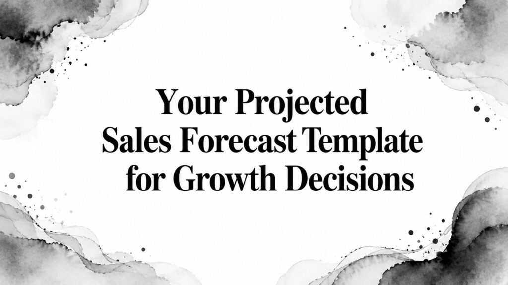 Projected Sales Forecast Template Title Slide