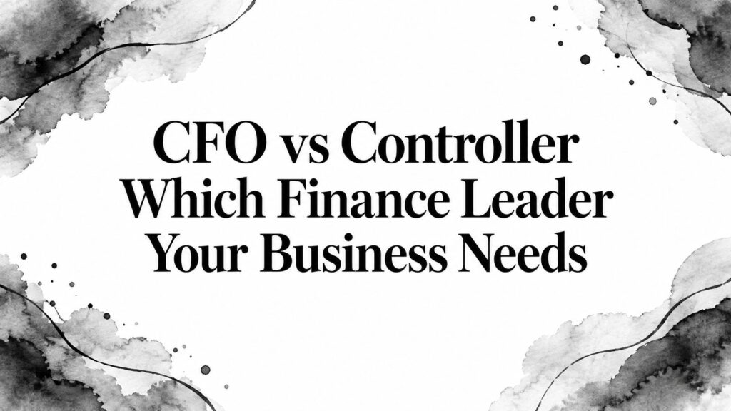 CFO vs Controller Which Finance Leader Your Business Needs 1 cfo vs controller finance leadership