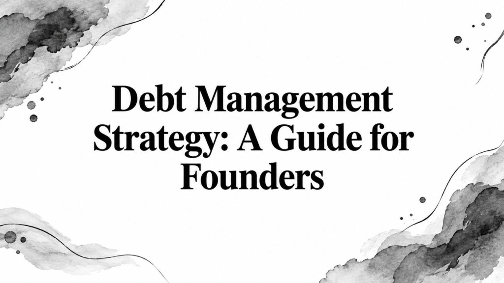 Debt Management Strategy: A Guide for Founders 1 debt management strategy presentation title
