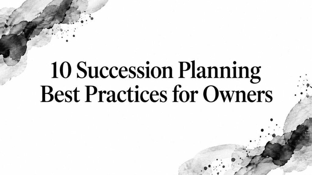 10 Succession Planning Best Practices for Owners 1 succession planning best practices succession planning